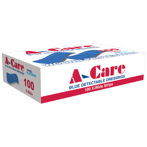 A-CARE Detectable Standard Strips 7.5 x 2.5cm Box/100