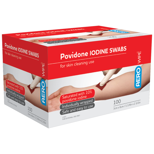 Povidone Iodine Swabs 60 x 33mm Box/100